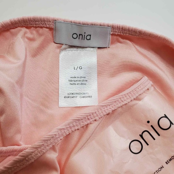 NEW Onia | Ashley Swimsuit Bikini Bottom RIBBED SIZE LARGE Tahiti Pink NWT - Picture 6 of 7
